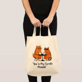 Kattpar kaffedatum Totebag Tygkasse