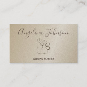 Kattpar Skiss Guld Professionell Visitkort