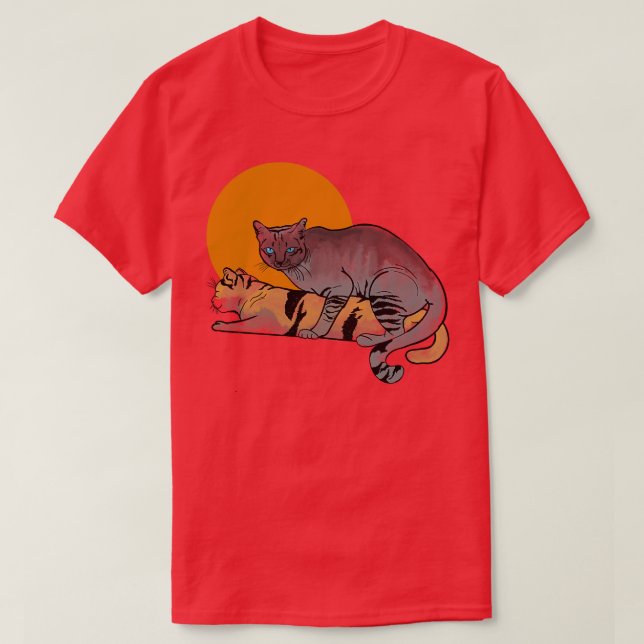 Kattparning T Shirt (Design framsida)