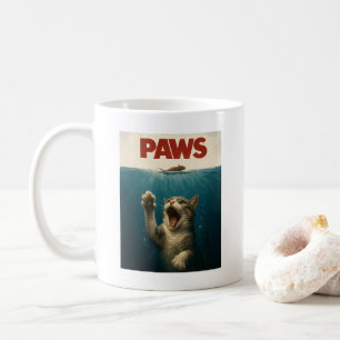 Kattparodi Katt jagar en söt rädd mus Kaffemugg