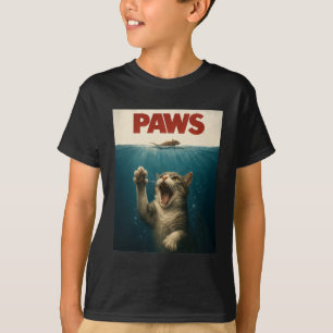 Kattparodi Katt jagar en söt rädd mus T Shirt