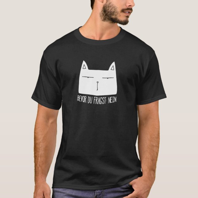 Kattpåstående Säger  Irriterad Ironi Sarcasm nörd T Shirt (Framsida)