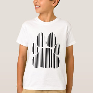 KATTPAW STreckkod Katt Streckkodstryck Mönster T-shirt