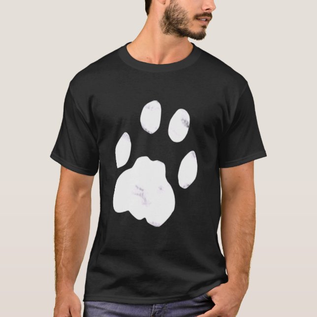 Kattpaw tryck Fickformat emblem T Shirt (Framsida)