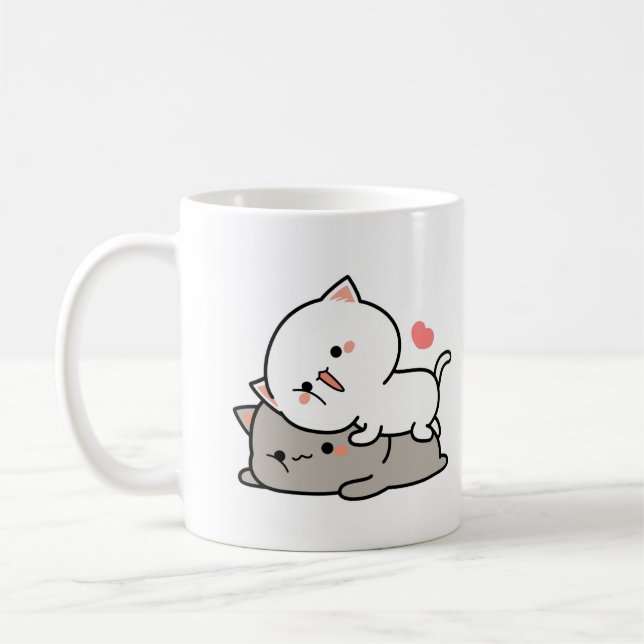 Kattpersika och goma - njure Throw Kaffemugg (Vänster)
