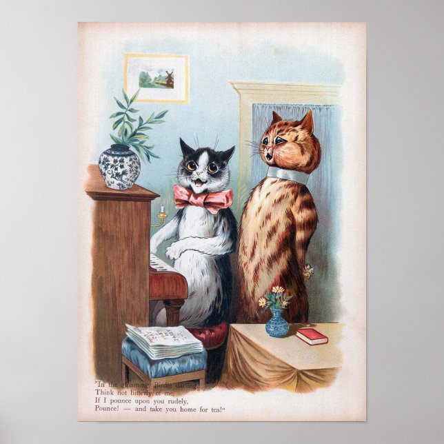 Kattpianoackompanjemang, Louis Wain Poster (Framsidan)