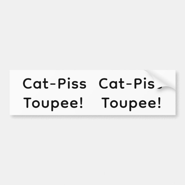 Kattpiss Toupé Hankamer Artjunkhaus Splash-Art  Bildekal (Framsidan)