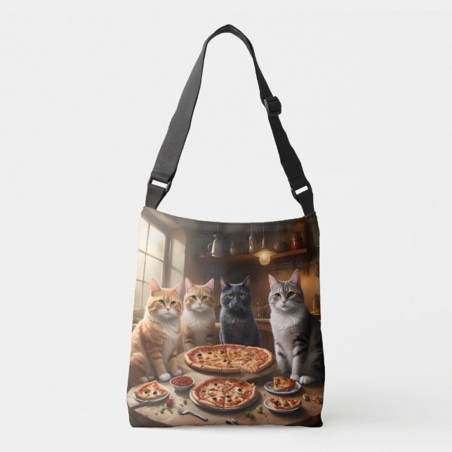 Kattpizzanatt, Axelväska (Framsida)
