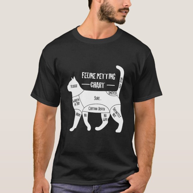 Kattplagg för kattkramningsdiagram t shirt (Framsida)