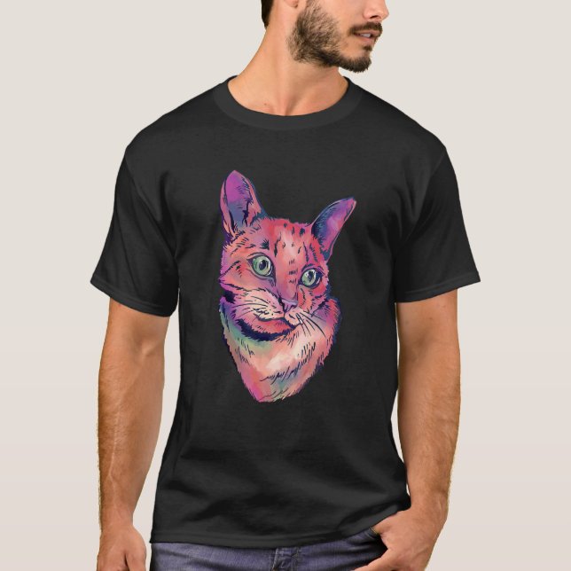 Kattporträtt T Shirt (Framsida)