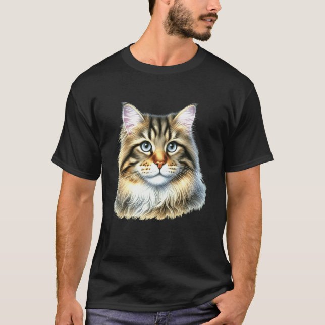 Kattporträtt T Shirt (Framsida)