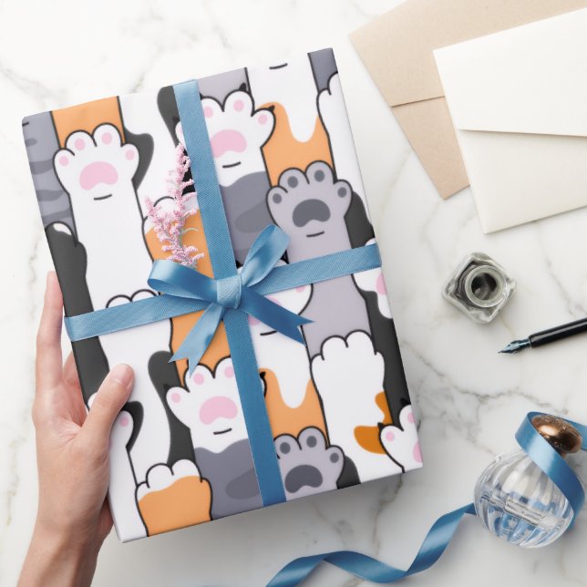 Kattpottmönster Presentpapper (Gifting)
