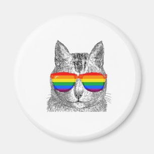 Kattpridesolglasögon Magnet