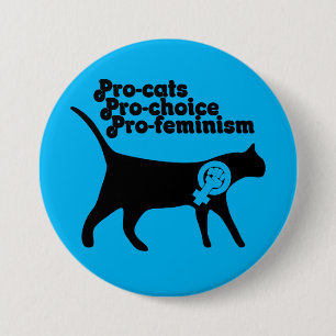 Kattprotektionism protektionism för feminism knapp