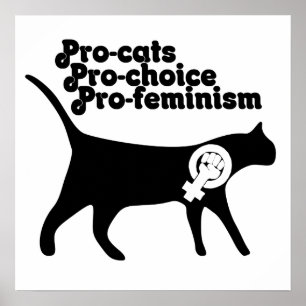 Kattprotektionism protektionism för feminism poster