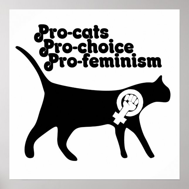 Kattprotektionism protektionism för feminism poster (Framsidan)