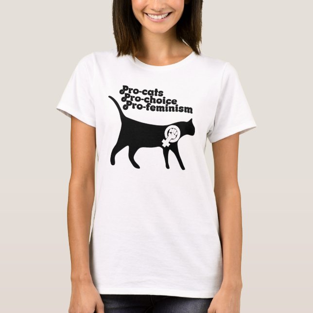 Kattprotektionism protektionism för feminism t-shirt (Framsida)