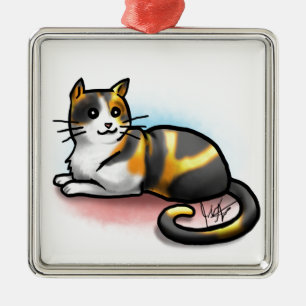 Kattprydnad - Calico Julgransprydnad Metall