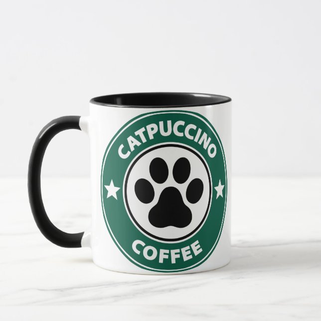 Kattpuccino Kaffemug Mugg (Vänster)