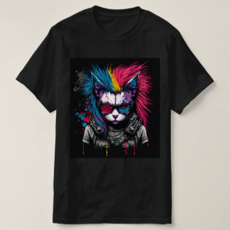 Kattpunk, färgstark t shirt