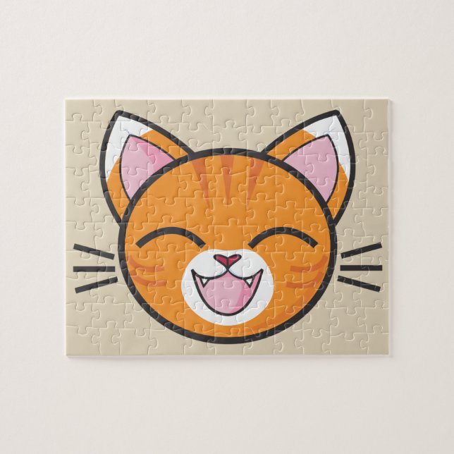 Kattpussel i lycklig pussel (Horisontell)