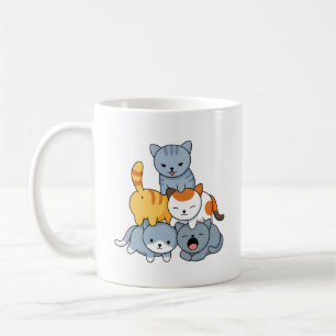 Kattpyramid - Grupp av katter Kaffemugg