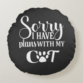 Kattraser för människor rund kudde