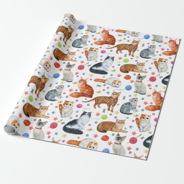 Kattraser Presentpapper (Utrullad)