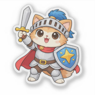 Kattriddarsticker Klistermärken