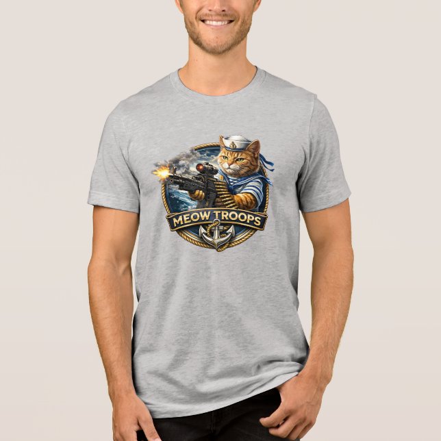 Kattrig marinsoldat.  t shirt (Framsida)