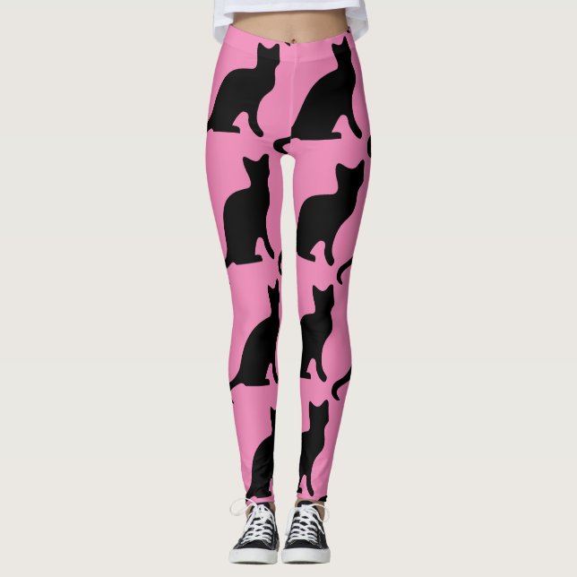 KATTRÖSA YOGABYXOR LEGGINGS (Framsida)