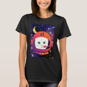 Kattrymdkat Kosmisk Rymdkat Galax T Shirt