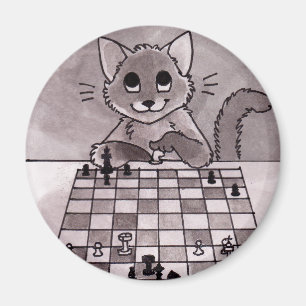 Kattschackmagnet Magnet