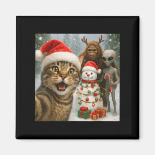 Kattselfie för julklapp med Bigfoot&utlänning Magnet