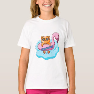 Kattsimmande sommarviber från bassäng kattälskar t shirt