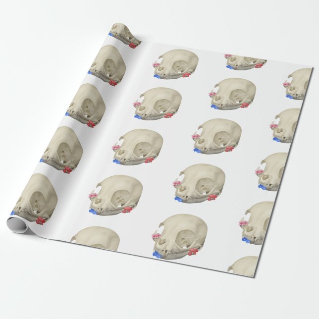 Kattskal med Flora Presentpapper (Utrullad)