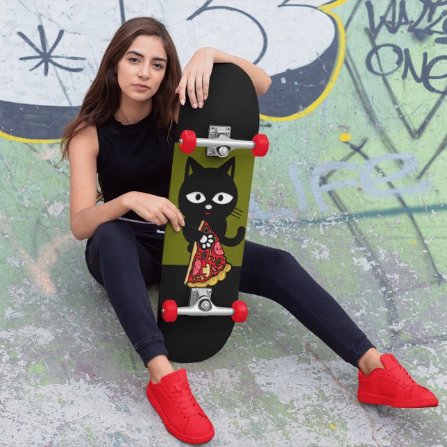 KATTSKATEKORT FÖR PIZZA MINI SKATEBOARD BRÄDA 18,5 CM (Skapare uppladdad)