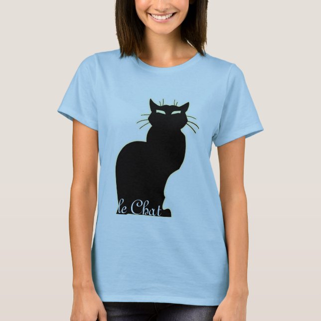 Kattskinn av svart katt, Chatta, Dam överst T-shirt (Framsida)