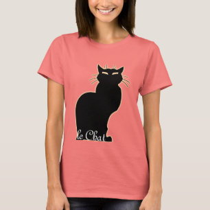 Kattskinn av svart katt, Chatta, Dam överst Tee Shirt