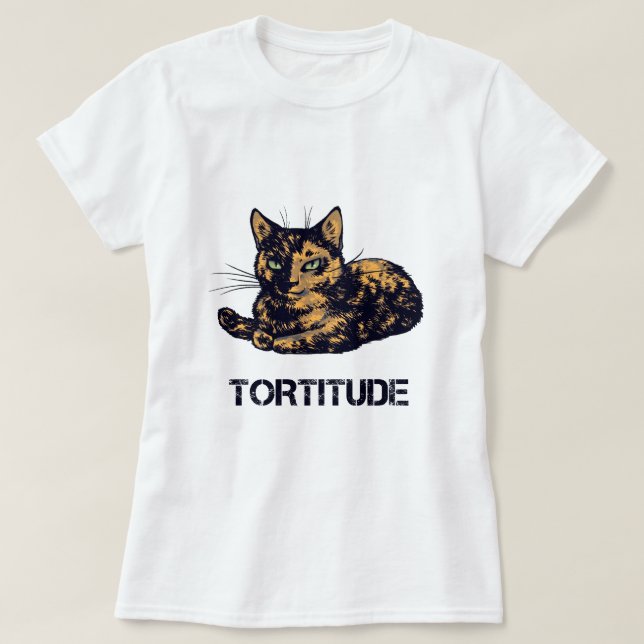 Kattsköldtröja, sköldpadda t shirt (Design framsida)