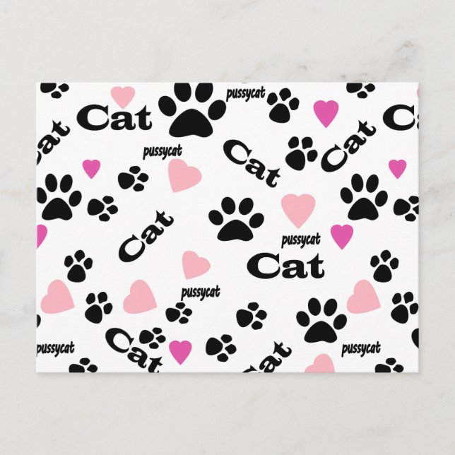 Kattspår Inbjudan Vykort (Framsida)