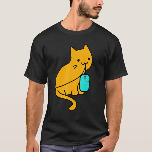 Kattspel och PC-spelmus T Shirt (Framsida)