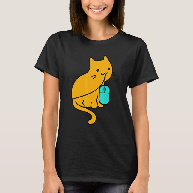 Kattspel och PC-spelmus T Shirt (Framsida)