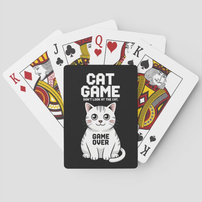 Kattspel titta inte på katten för mycket. casinokort (Baksidan)