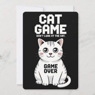 Kattspel titta inte på katten för mycket. inbjudningar