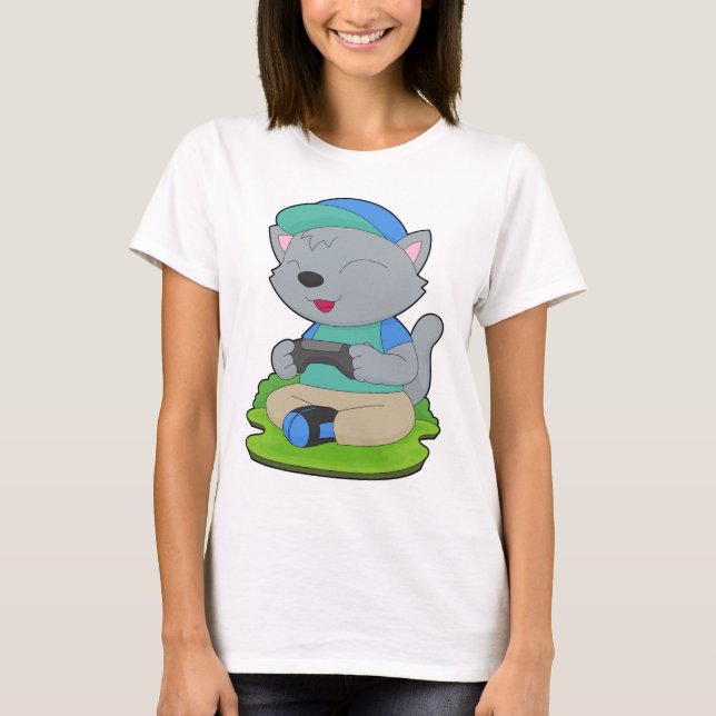 Kattspelkontroll T Shirt (Framsida)