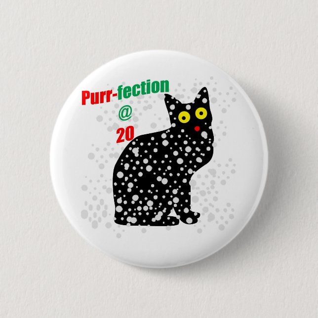 KattSpinnande-fection för snö 20 Knapp (Framsida)