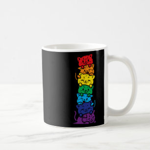 Kattstack Regnbåge Gay Pride Söt Lgbt Djur Husdjur Kaffemugg