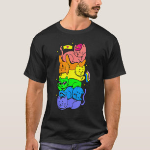 Kattstack Regnbåge Hbtq sötnos Hbtq Djur Husdjur T Shirt