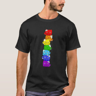 Kattstack Regnbåge Hbtq-stolt Pride Söt Lgb Djur H T Shirt